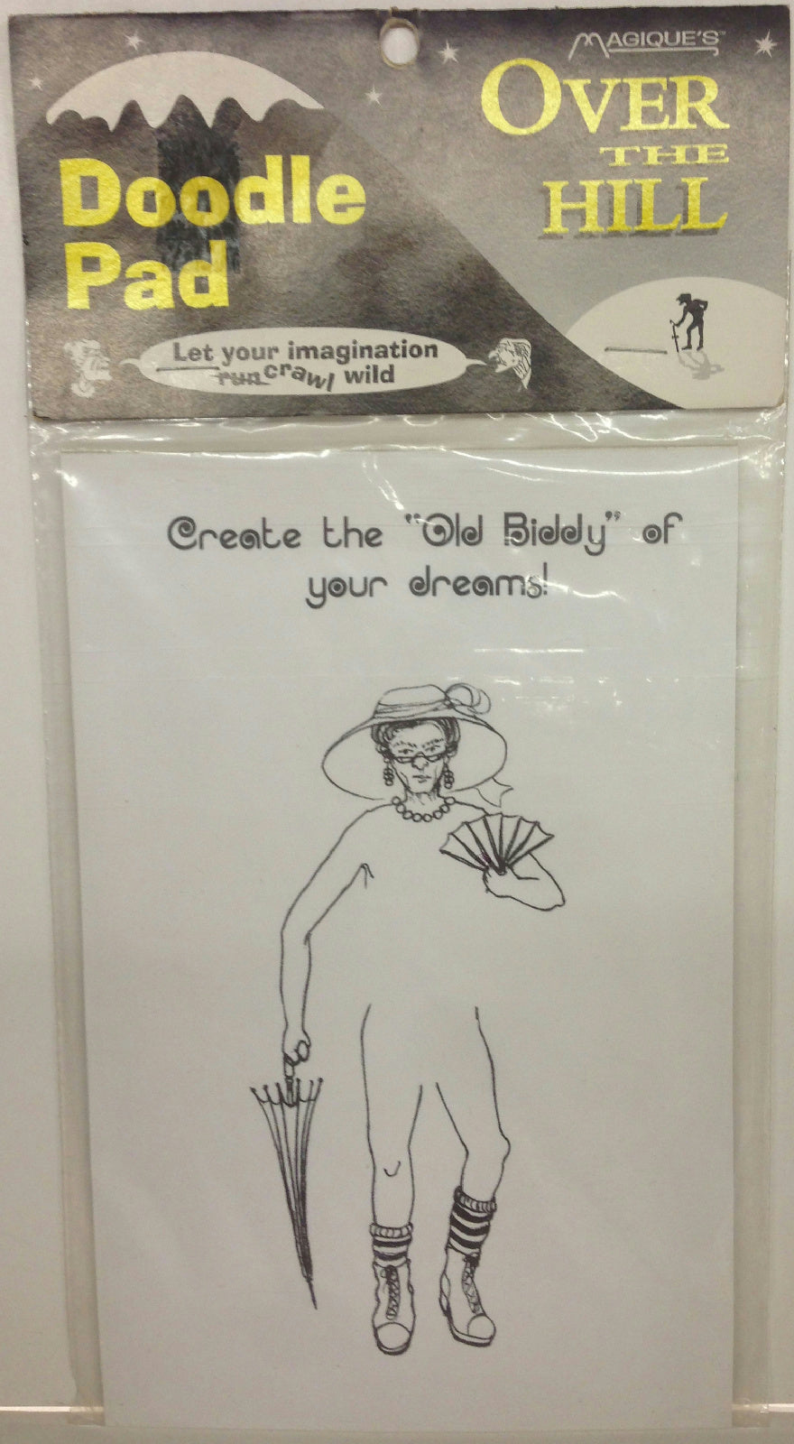 Over The Hilll Doodle Pad Prank Gag Grandpa Birthday Retirement Gift