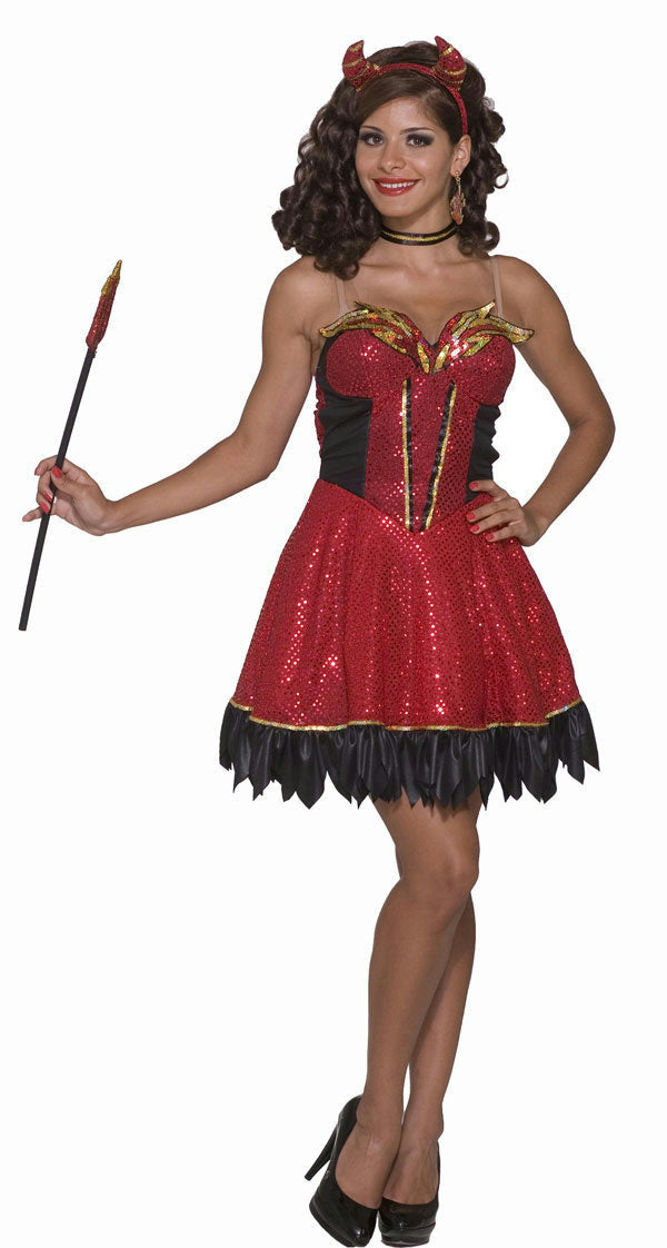 Forum Novelties Women's Devil's Delight Sexy Demon Adult Costume M/L (8-12)
