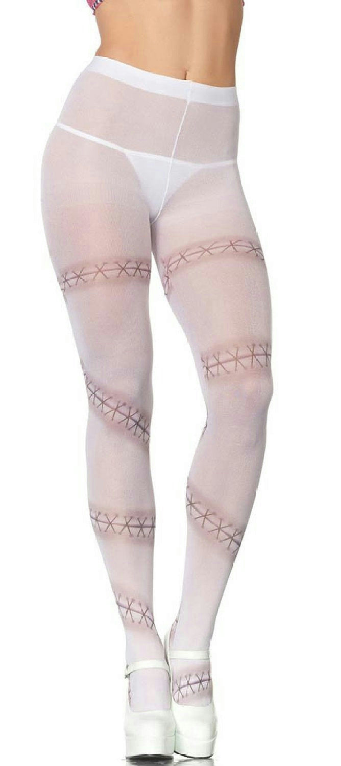 White Stitches Adult Pantyhose Party King