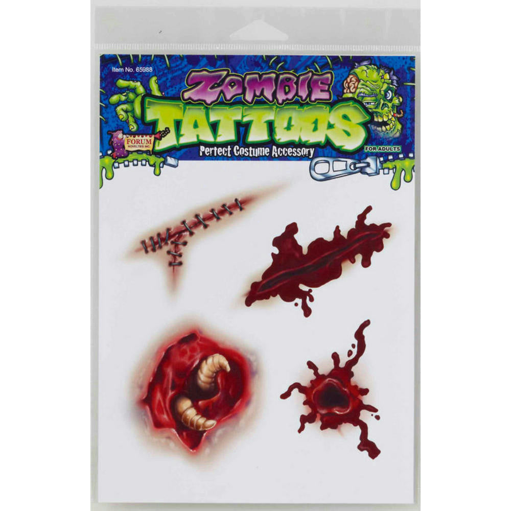 Zombie Temporary Tattoos Gory