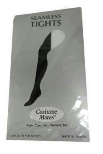 Two-Tone Black and White Seamless Adult Tights