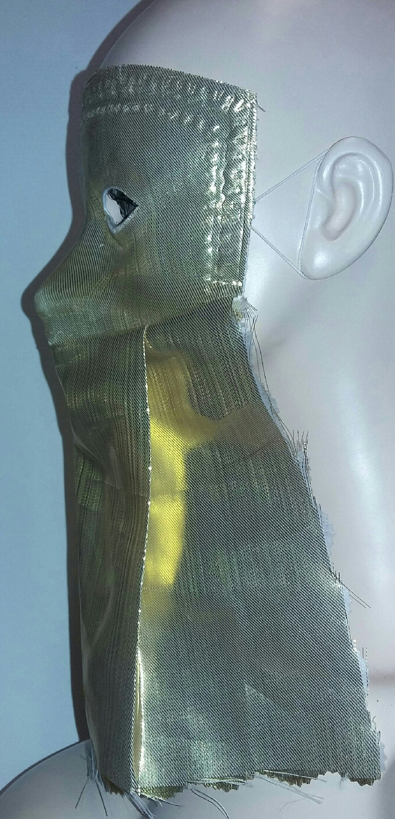Shiny Gold Curtain Domino Eye Mask