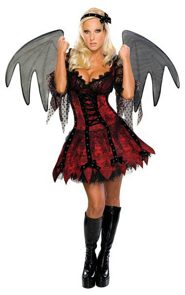 Secret Wishes Sexy Vampire Fairy Adult Costume with Wings Size XS 0-2