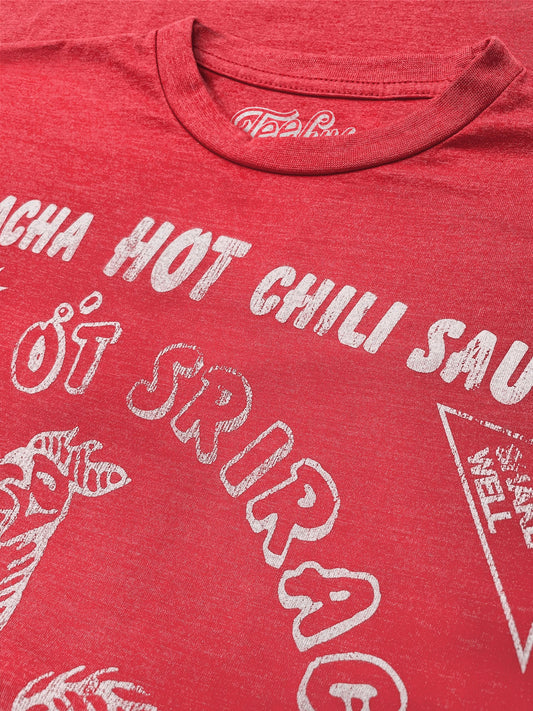 Sriracha Label Mens T Shirt Red