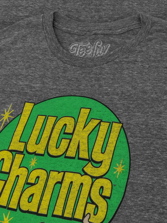 Lucky Charms Retro Logo Mens T Shirt Gray