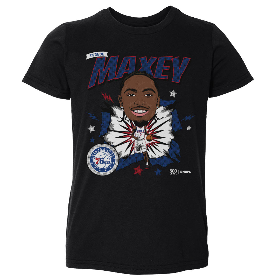 Tyrese Maxey Philadelphia 76ers Caricature WHT