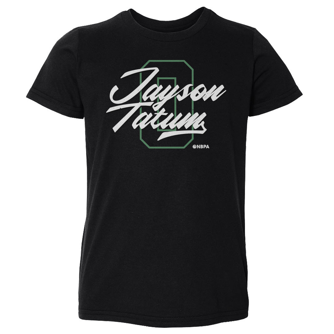 Jayson Tatum Boston Number Script WHT