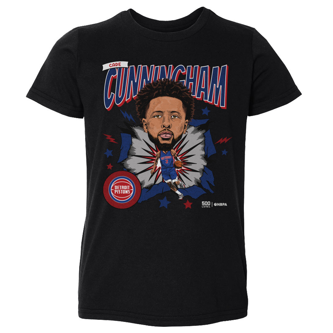 Cade Cunningham Detroit Pistons Caricature WHT