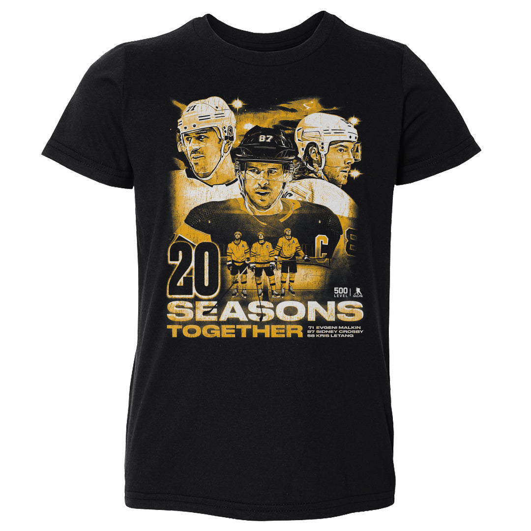 Sidney Crosby Kris Letang & Evgeni Malkin Pittsburgh 20 Seasons WHT