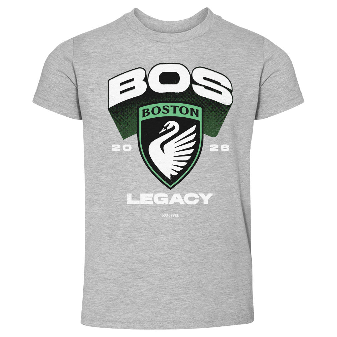 Boston Legacy FC Emblem WHT Kids Toddler T Shirt 500 Level Officially Licensed Fan Gear