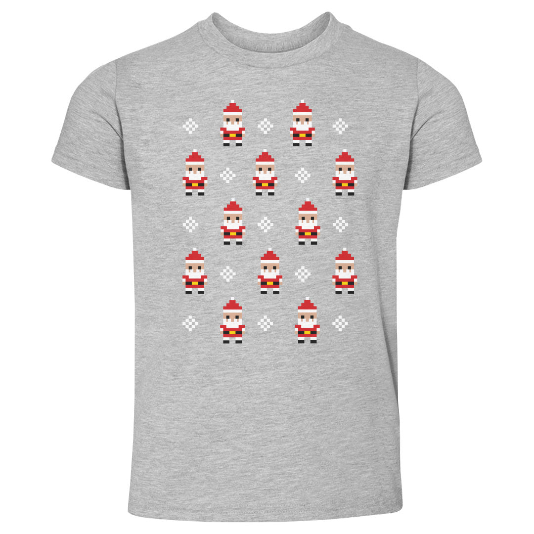 Christmas 8-bit Santas WHT