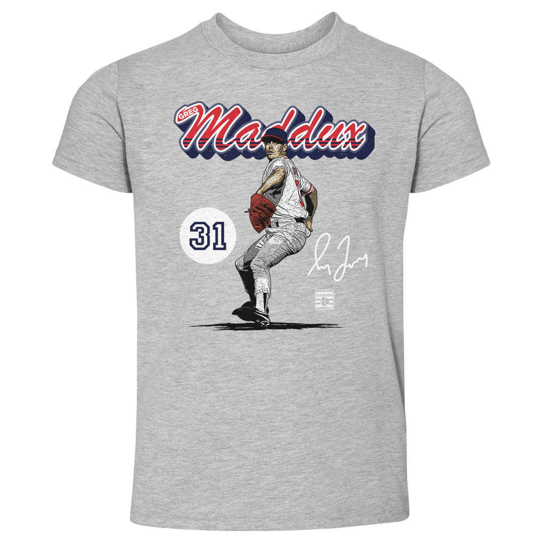 Greg Maddux Atlanta Retro Script WHT