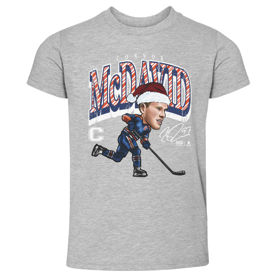 Connor McDavid Edmonton Cartoon Santa Hat WHT