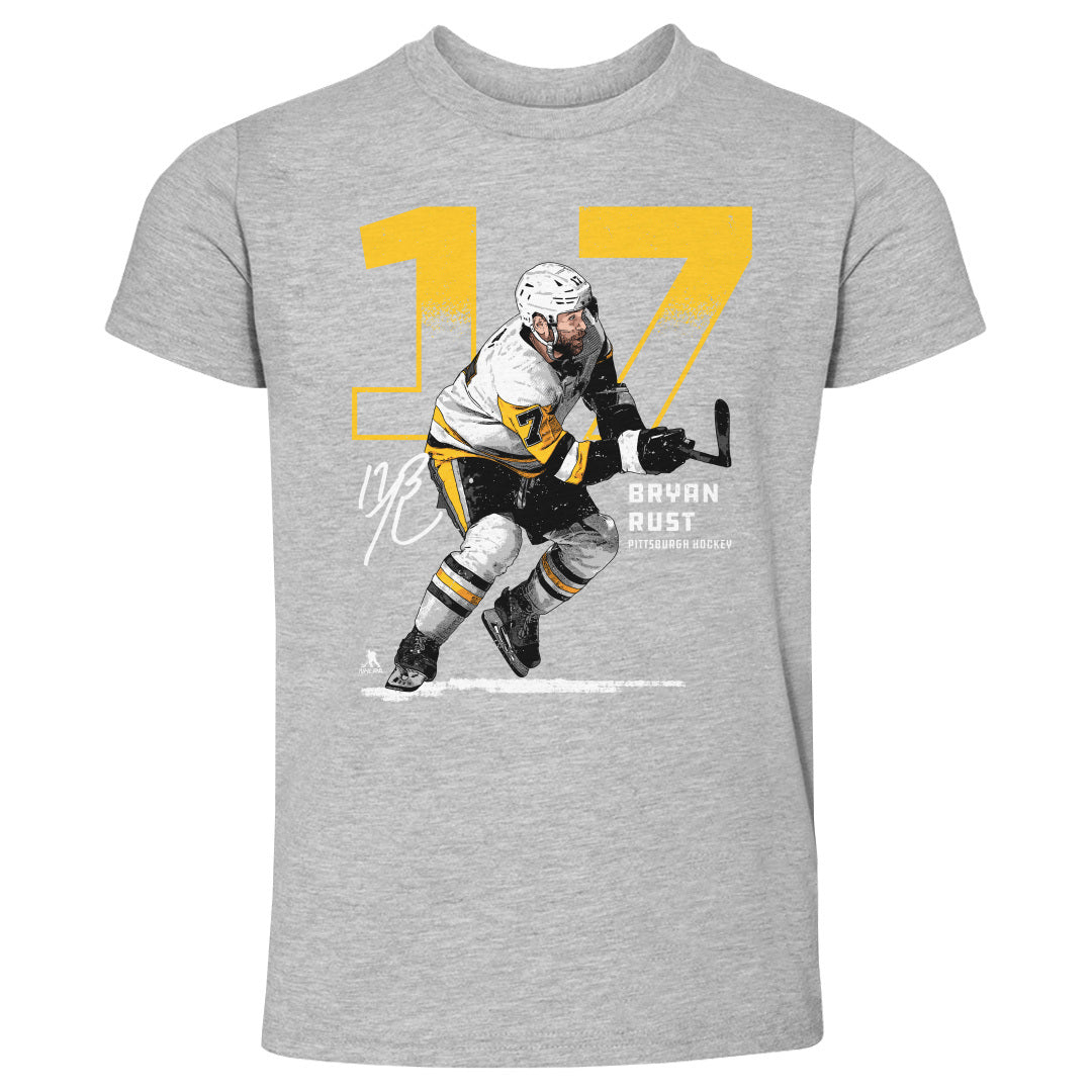 Bryan Rust Pittsburgh Outline WHT