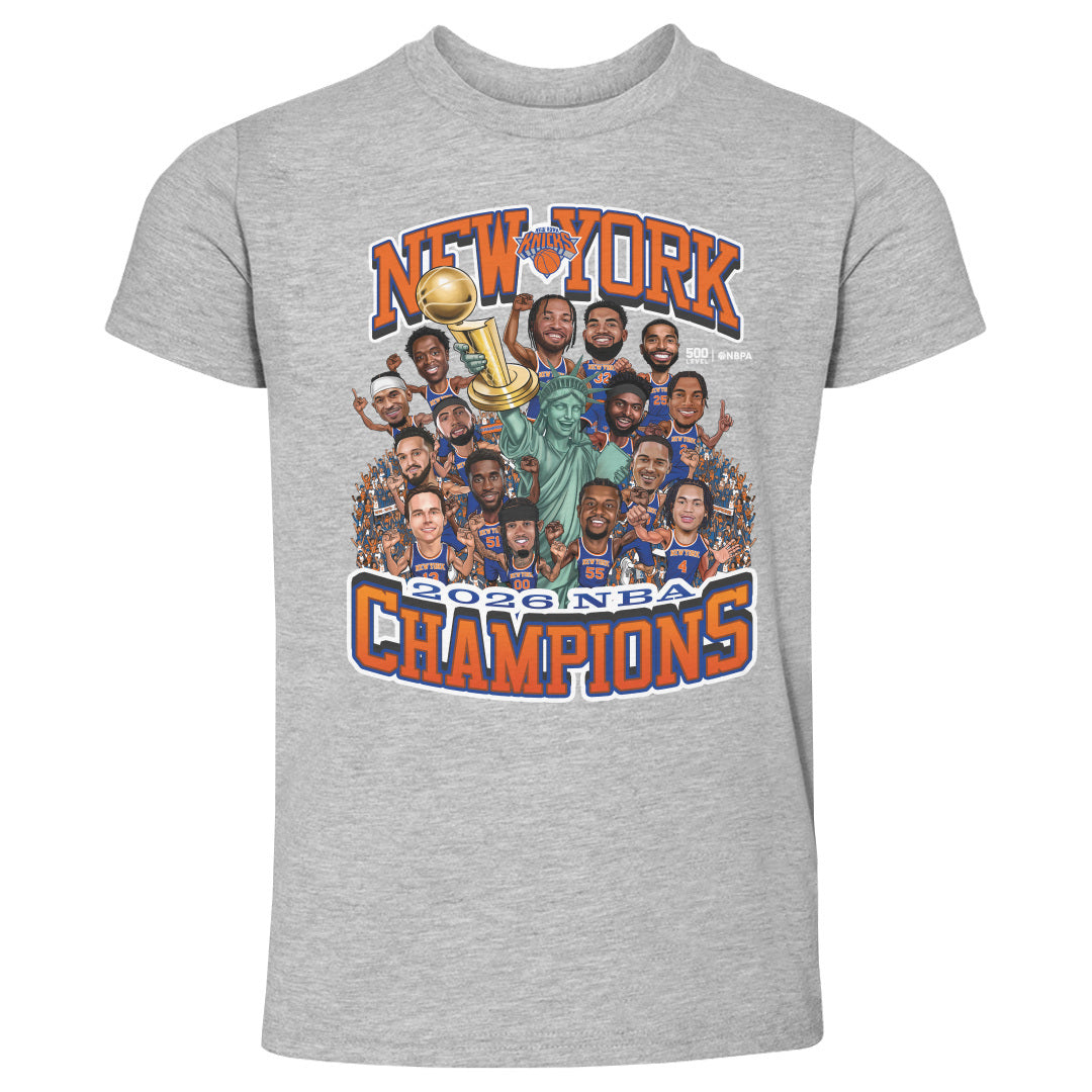 New York Knicks NBA Finals 2026 Champions Caricature WHT