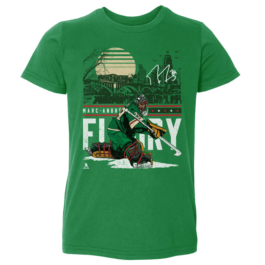 Marc-Andre Fleury Minnesota City Skyline WHT