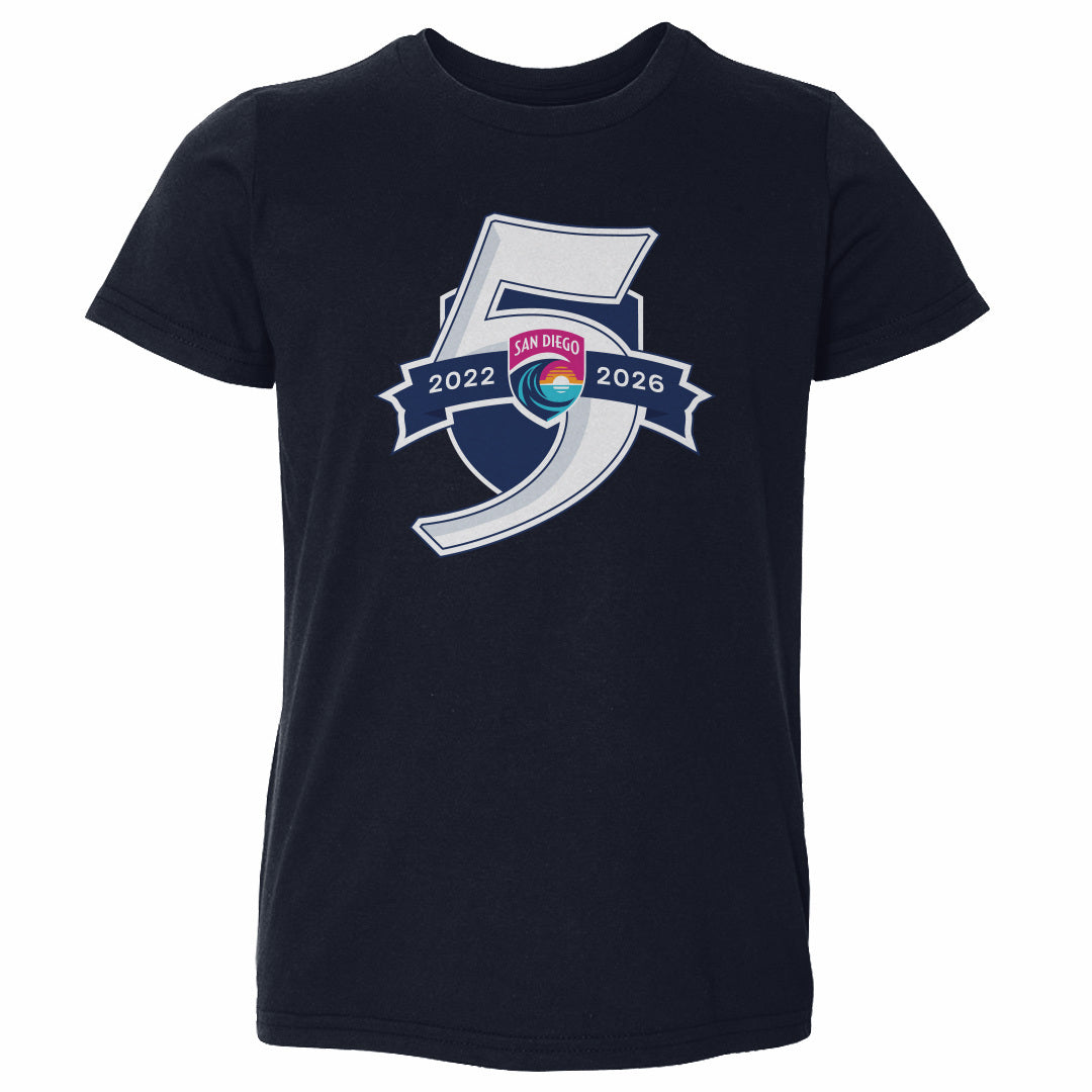 San Diego Wave FC 5 Seasons Logo WHT