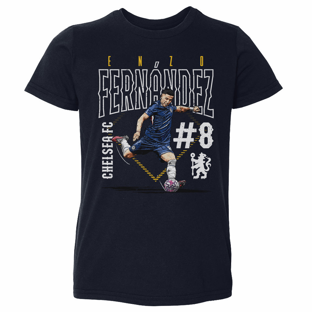 Enzo Fernandez Chelsea FC Outline Number WHT