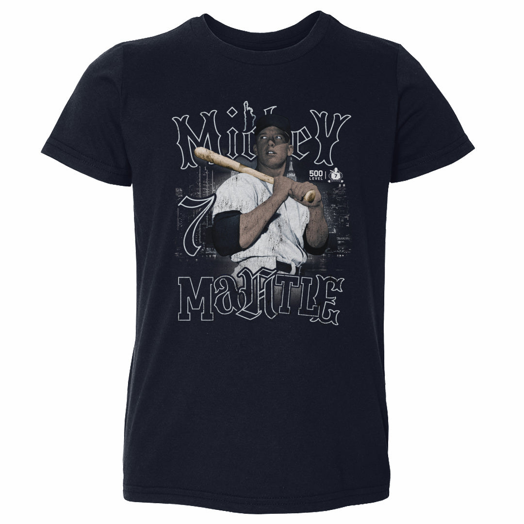 Mickey Mantle New York Y Skyline WHT