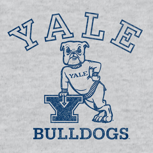 Yale Bulldog Pullover Hooded Sweatshirt Hoodie Gray