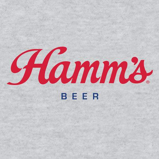 Hamm's Beer Script Logo Mens T Shirt Gray