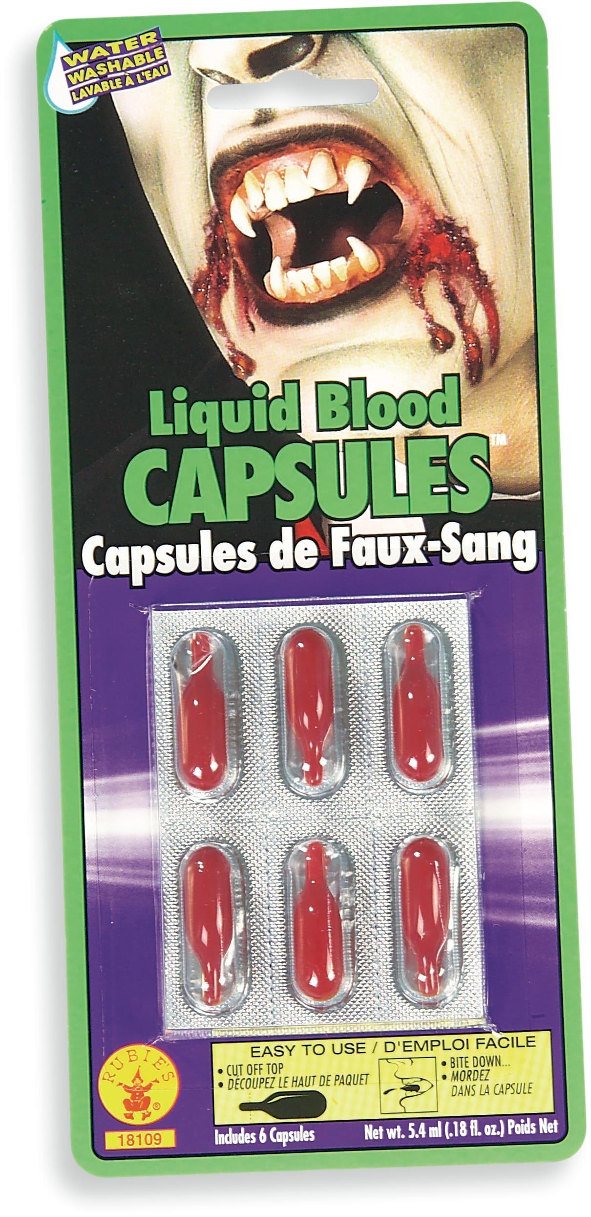 Vampire Fake Blood Capsules with Realistic Blood