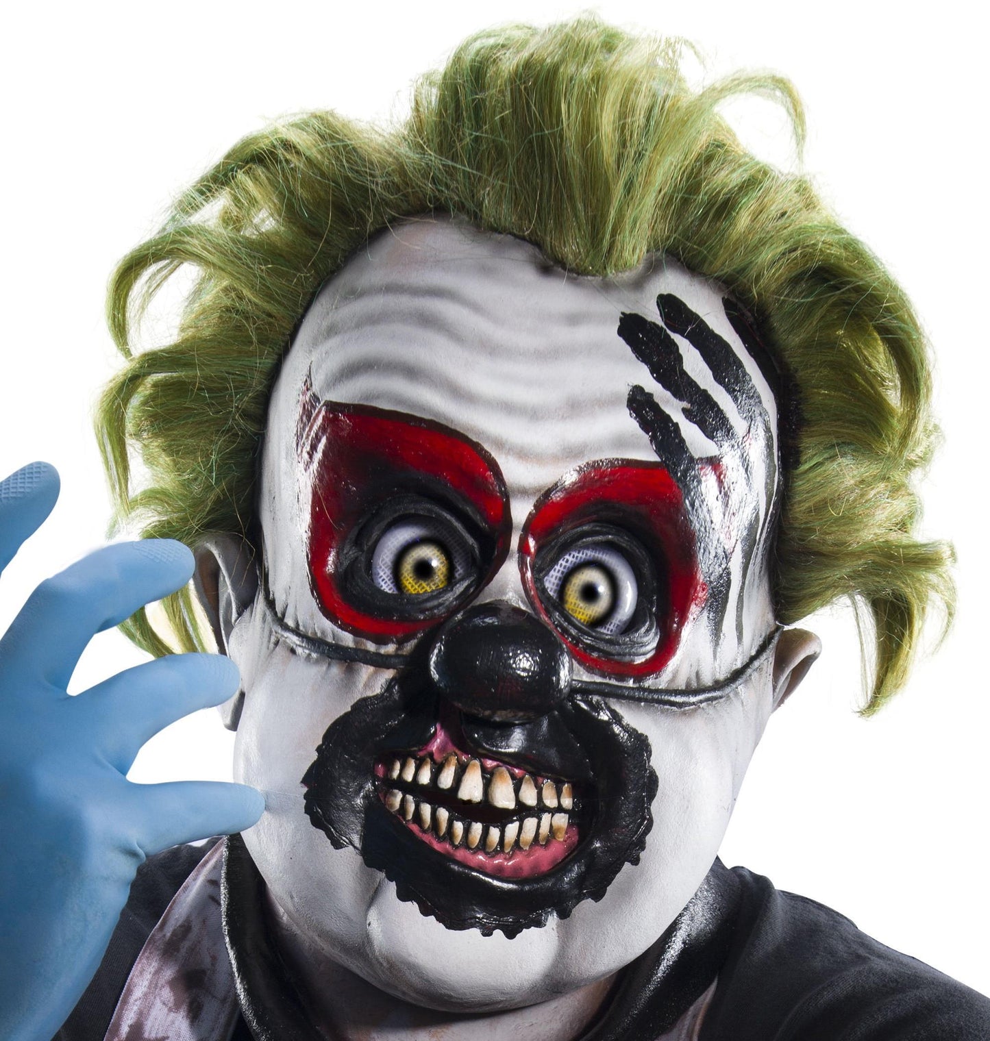 Rubies Inbred Latex Killer Clown Mask With Green Hair