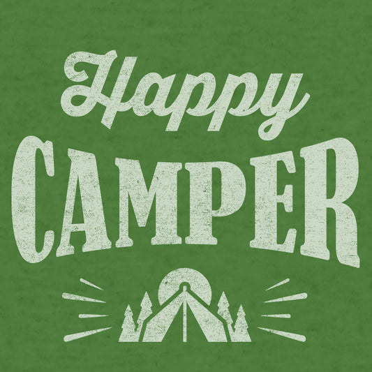 Happy Camper Hooded Sweatshirt Hoodie Green