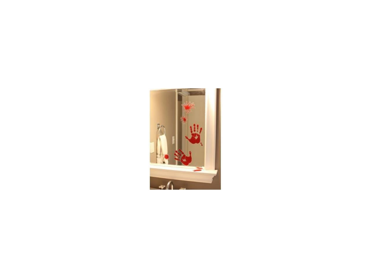 Bloody Halloween Window Clings Stickers Handprints