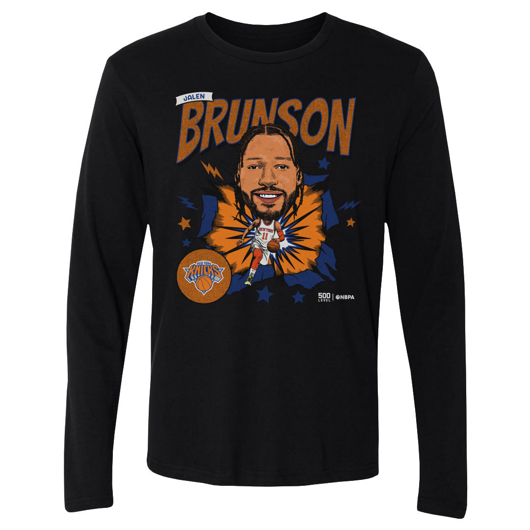 Jalen Brunson New York Knicks Caricature Retro WHT