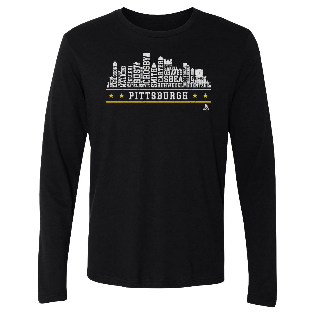 Pittsburgh Hockey Roster Skyline 23 WHT