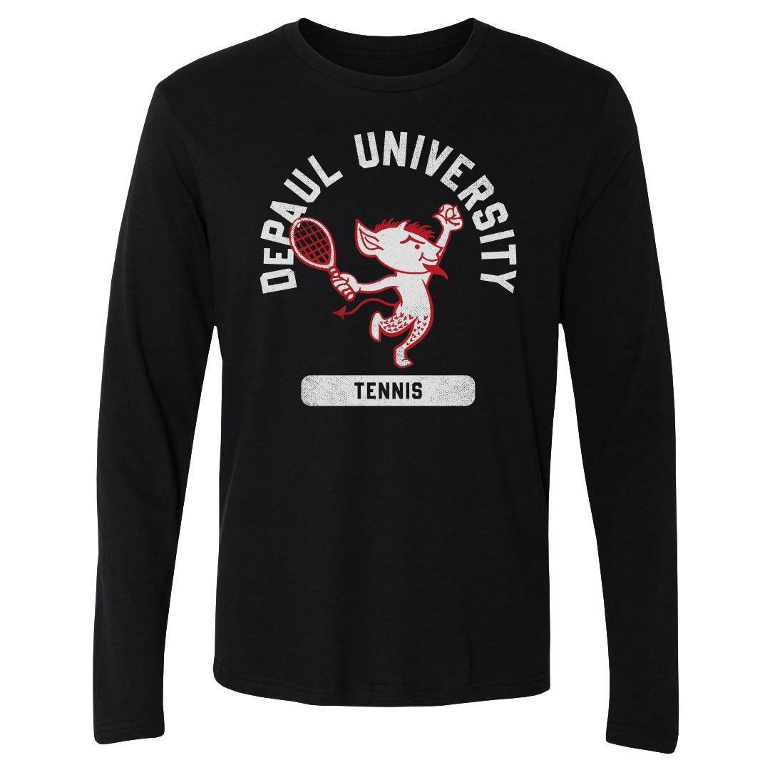 DePaul Blue Demons Mascot Tennis WHT