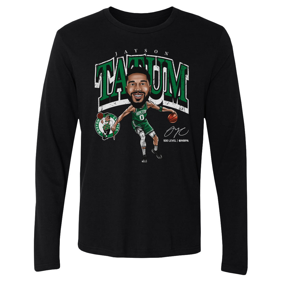 Jayson Tatum Boston Celtics Cartoon WHT