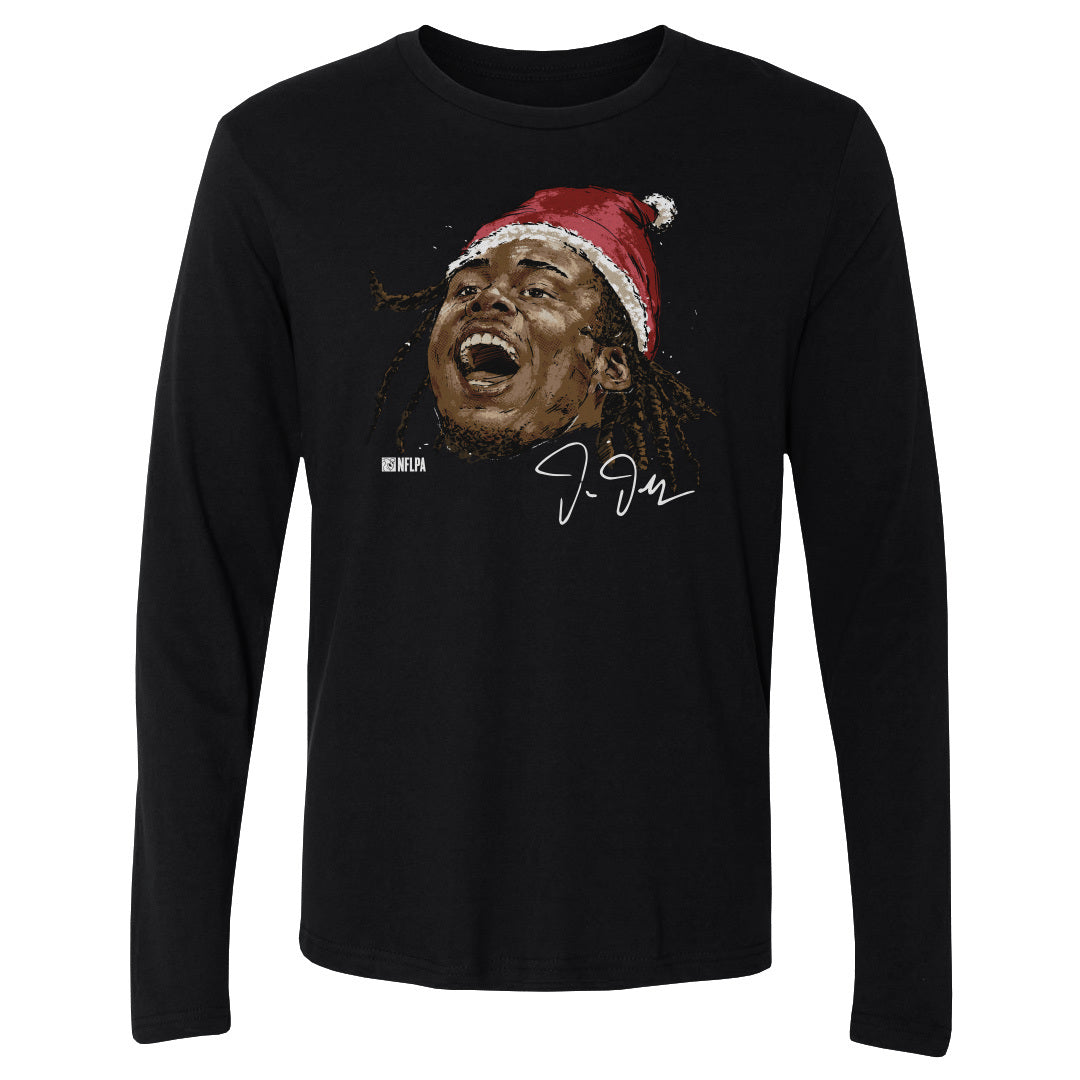 Justin Jefferson Minnesota Portrait Santa Hat WHT