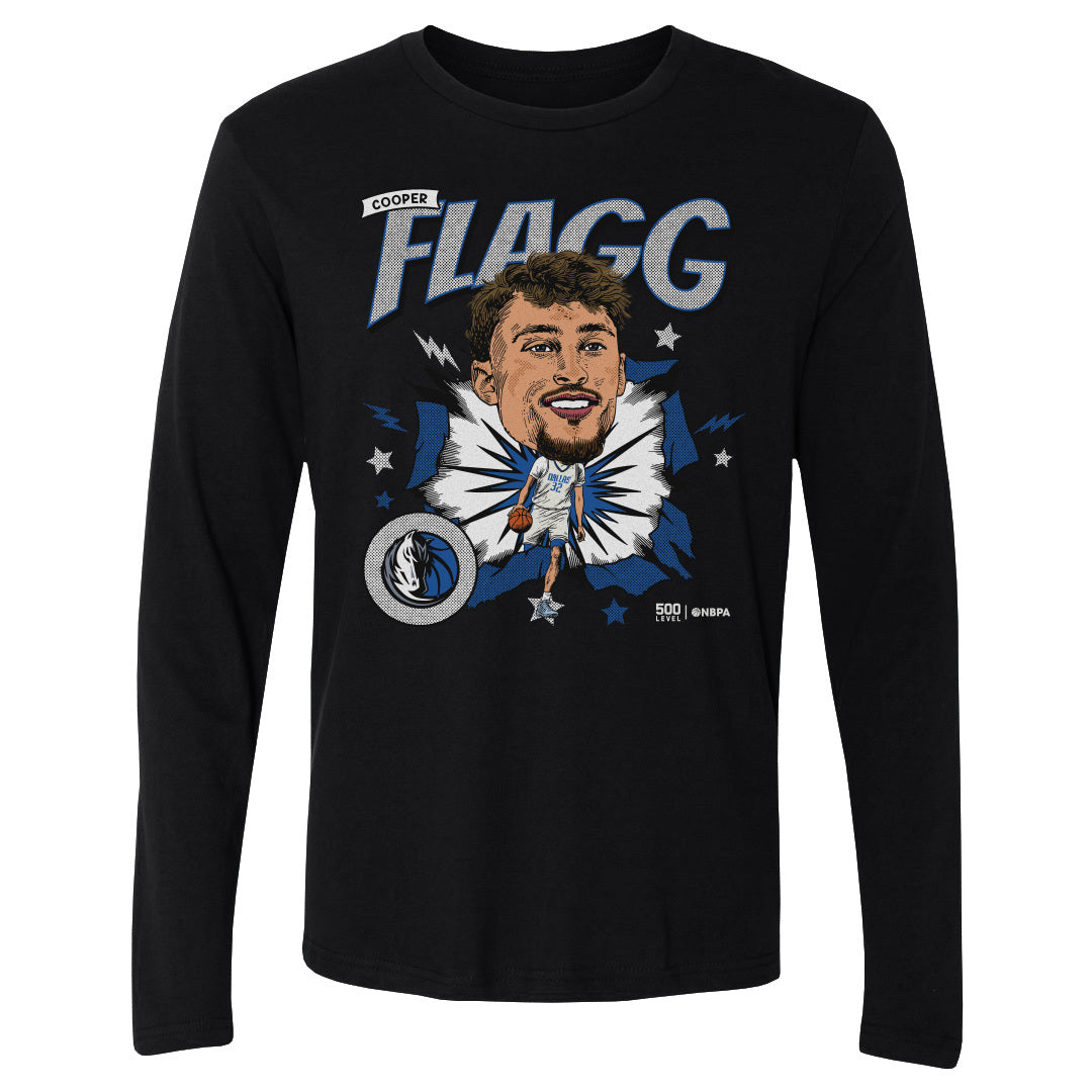 Cooper Flagg Dallas Mavericks Caricature WHT
