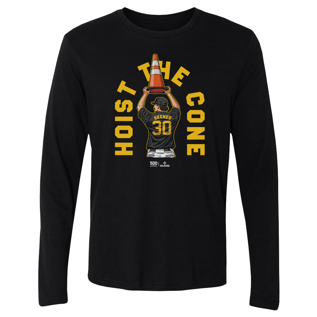 Paul Skenes Pittsburgh Hoist The Cone WHT