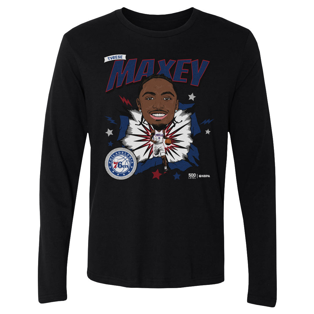 Tyrese Maxey Philadelphia 76ers Caricature WHT