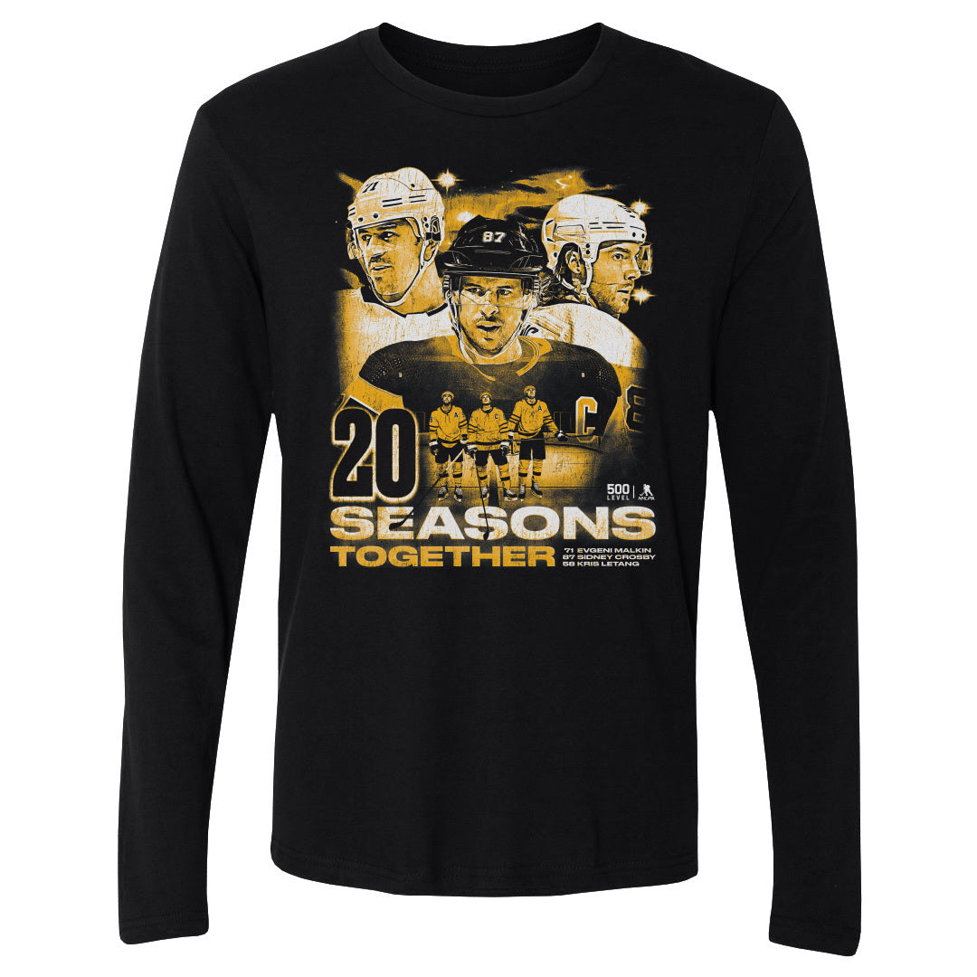 Sidney Crosby Kris Letang & Evgeni Malkin Pittsburgh 20 Seasons WHT
