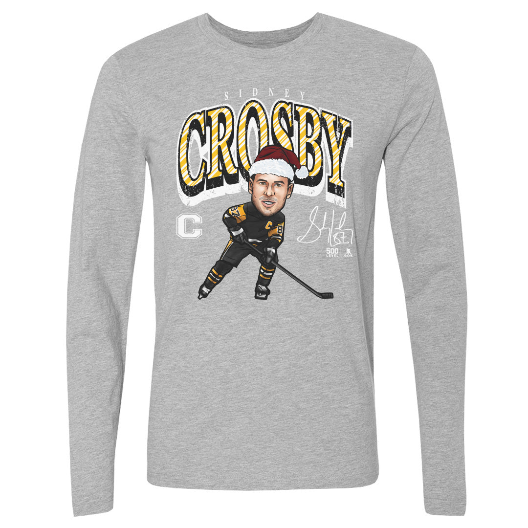 Sidney Crosby Pittsburgh Cartoon Santa Hat WHT