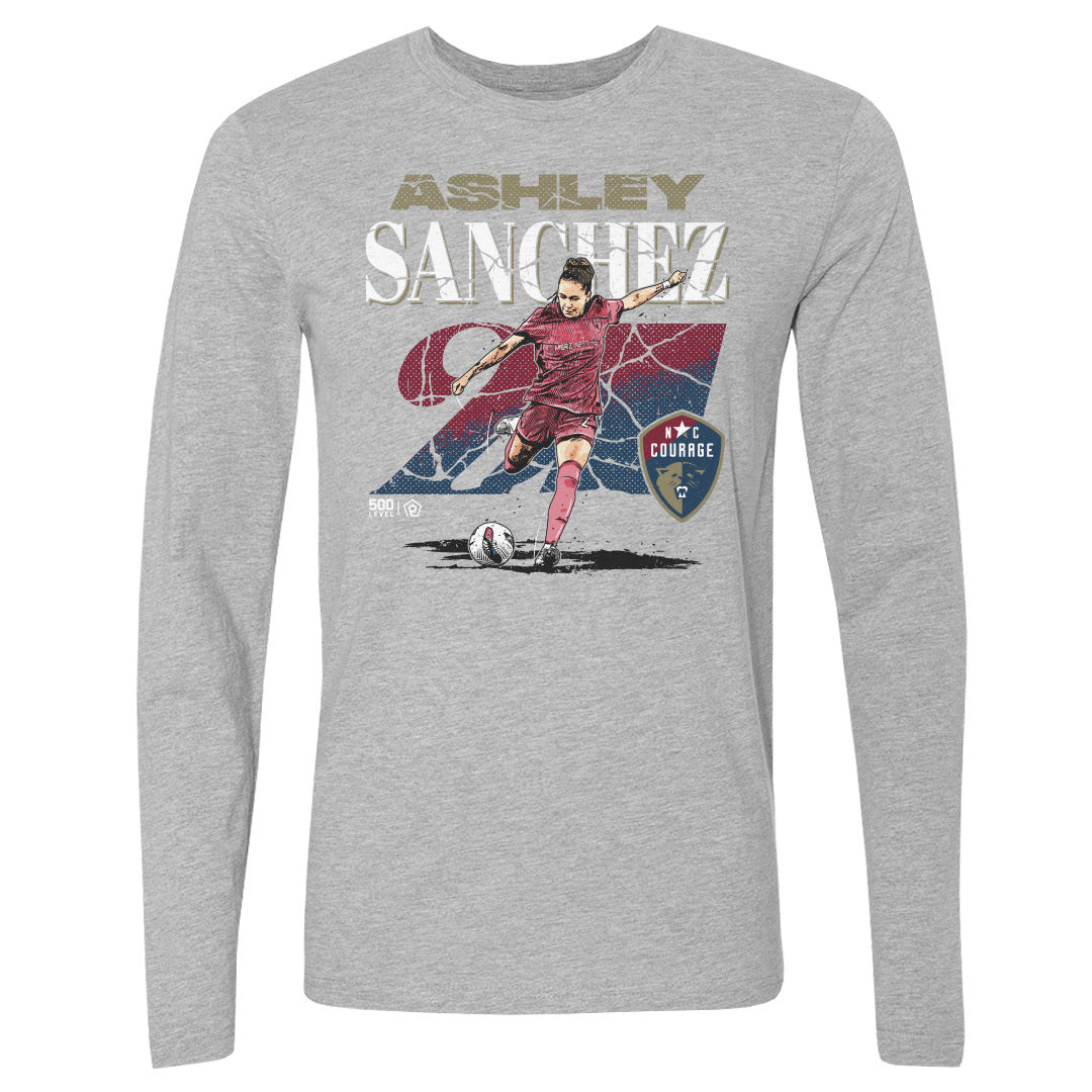 Ashley Sanchez North Carolina Courage Cracked Number WHT