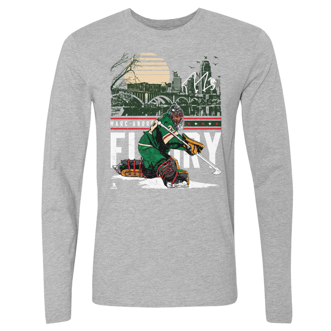 Marc-Andre Fleury Minnesota City Skyline WHT