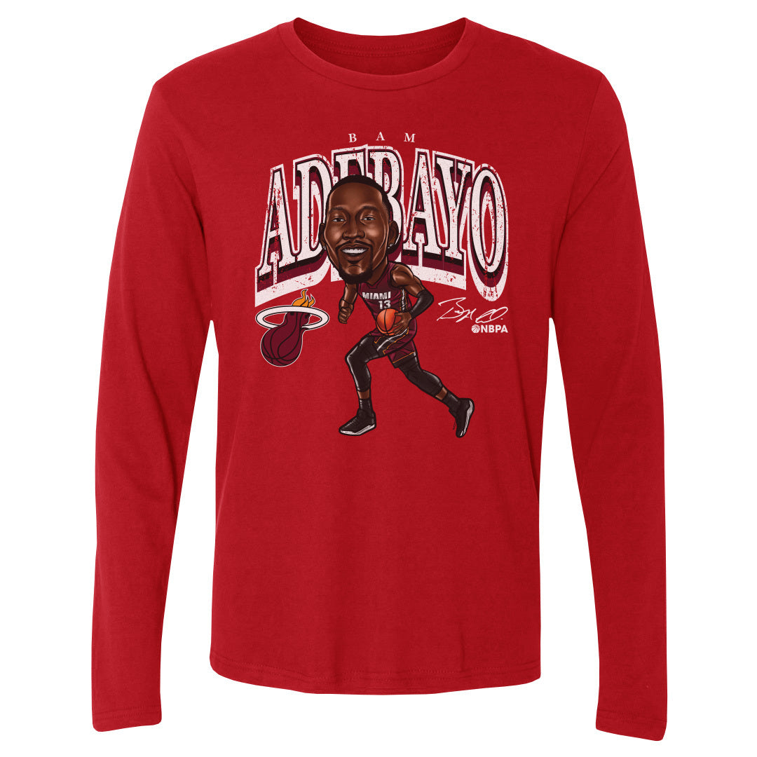 Bam Adebayo Miami Heat Cartoon WHT