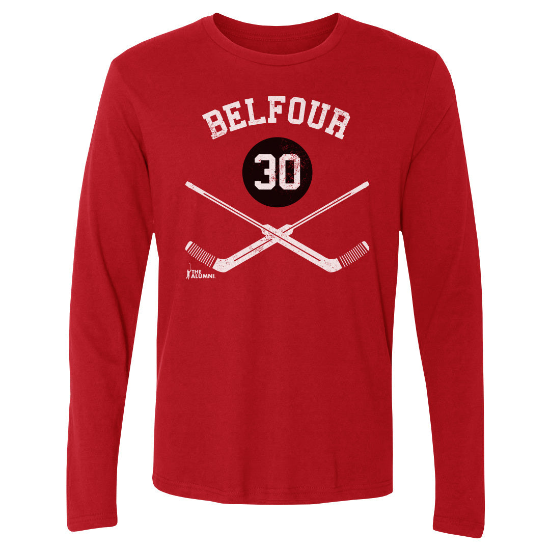 Ed Belfour Chicago 30 Goalie Sticks WHT