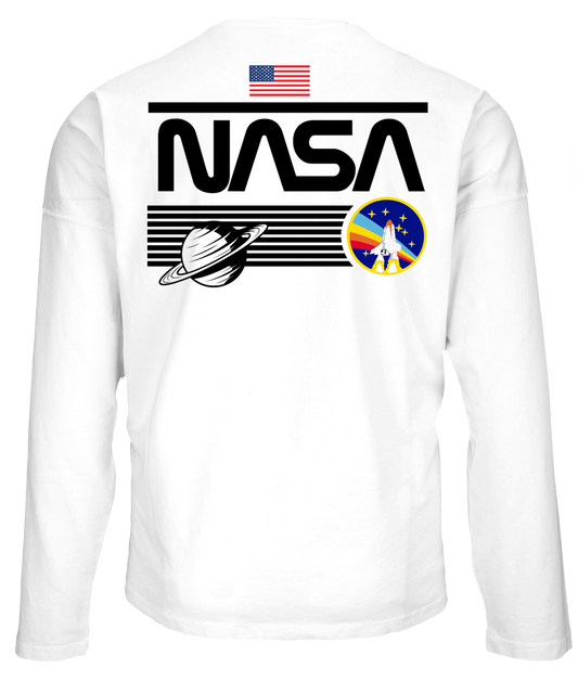 NASA Shuttle Long Sleeve Shirt White