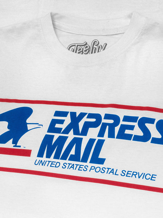 United States Postal Service Express Mail Mens T Shirt White
