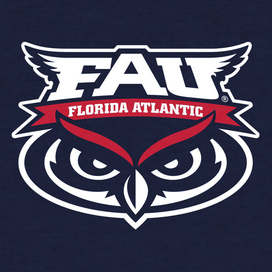 Florida Atlantic University Owls Mens T Shirt Navy Blue