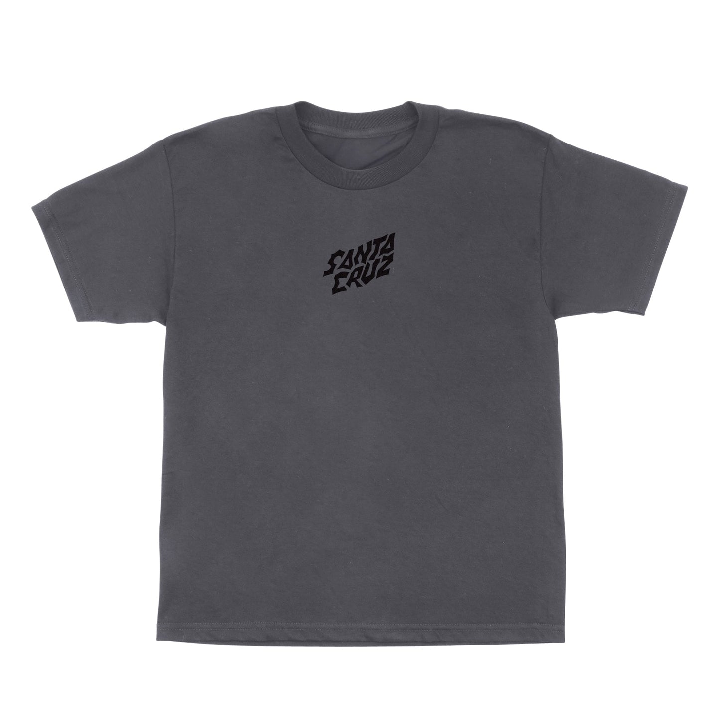 Santa Cruz X Stranger Things Screaming Lights Youth Kids T Shirt Charcoal