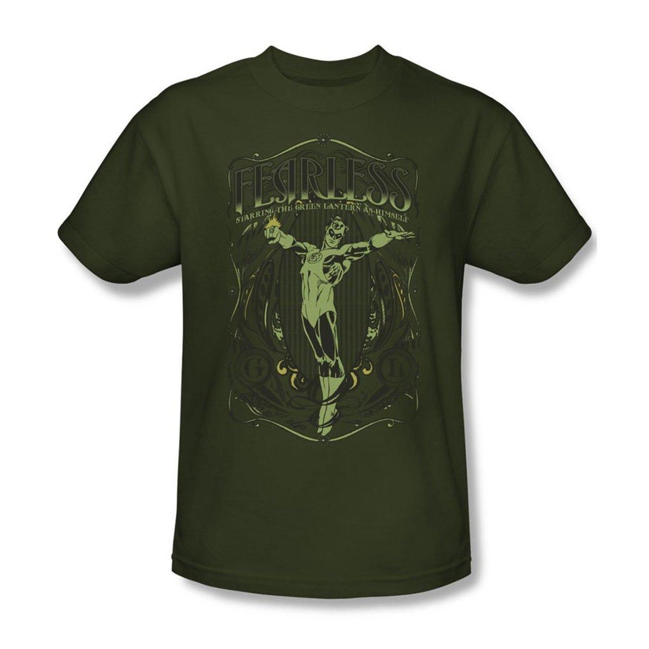 Green Lantern Fearless Military Green T Shirt