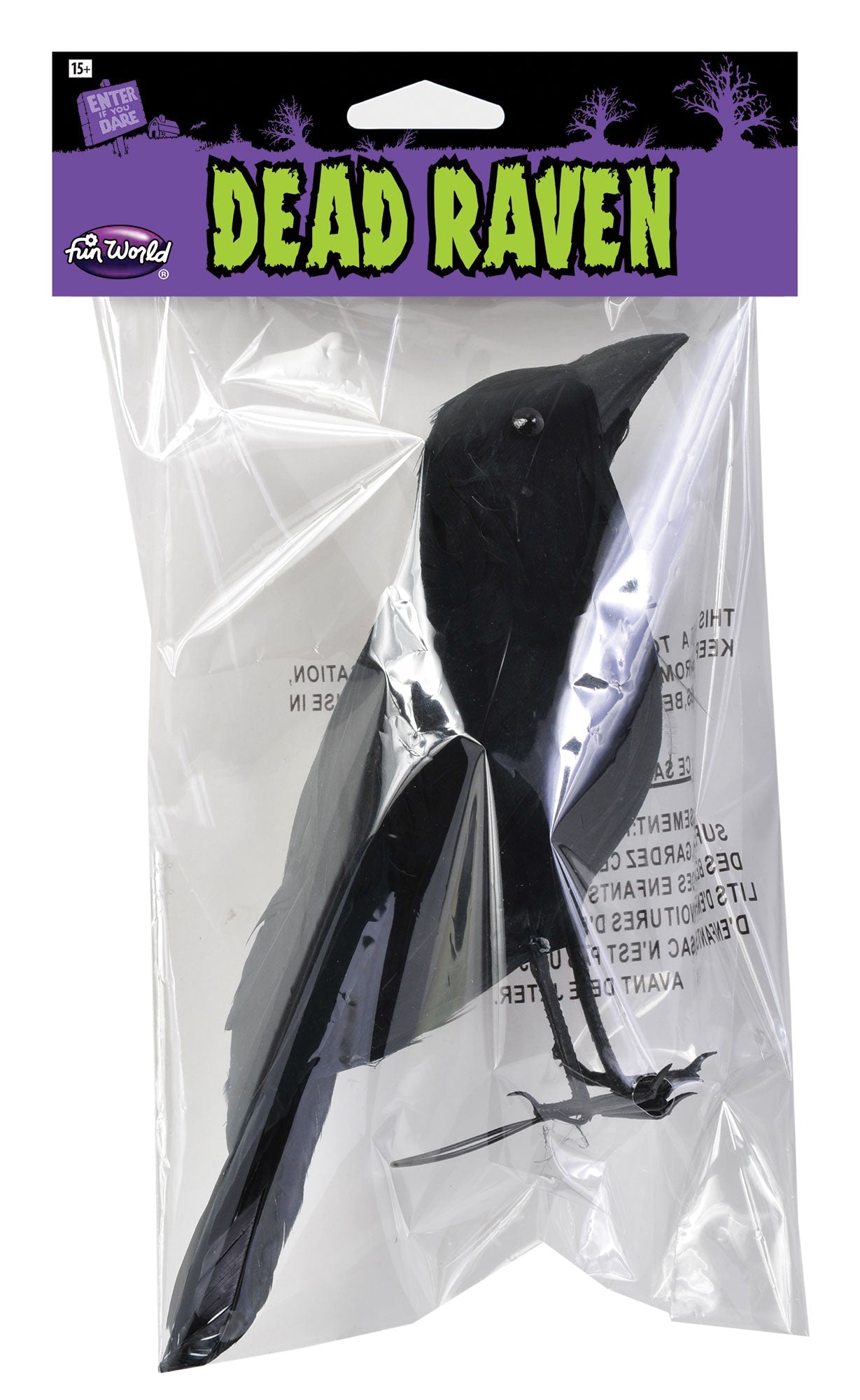 Realistic Giant Black Raven Bird Prop
