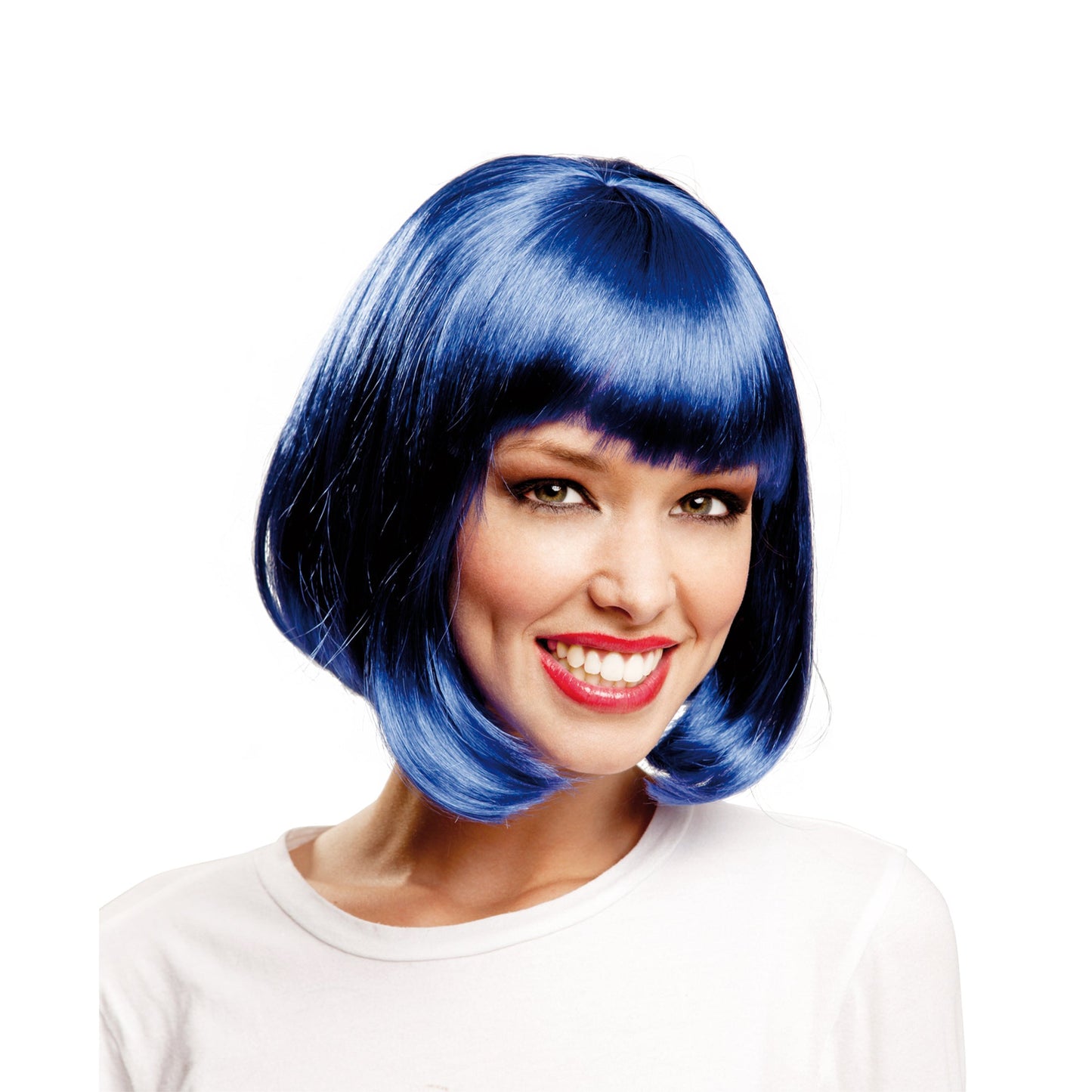Short Blue Bob Deluxe Wig Halloween Costume Accessory